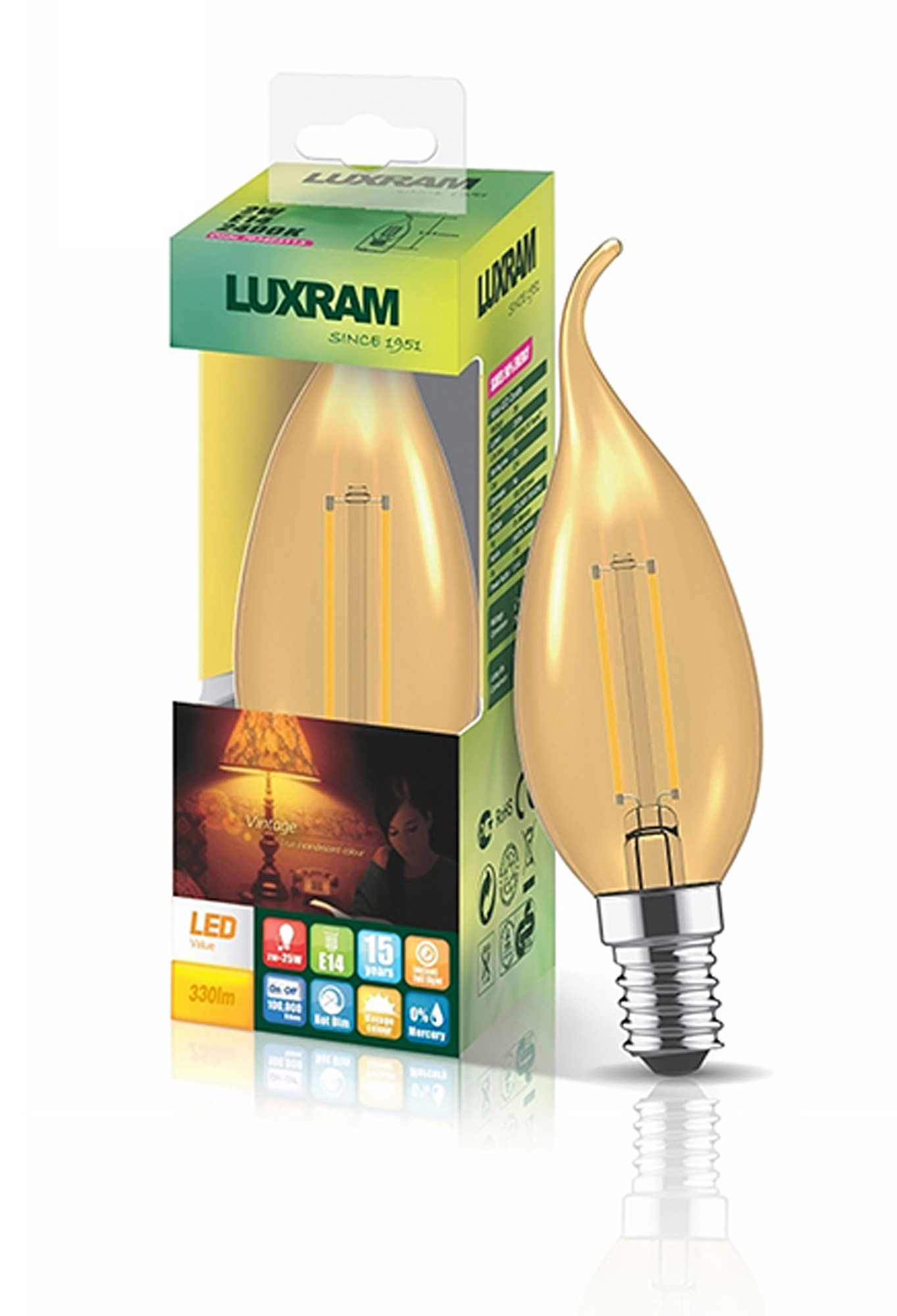 Value Vintage LED Lamps Luxram Decorative Candle